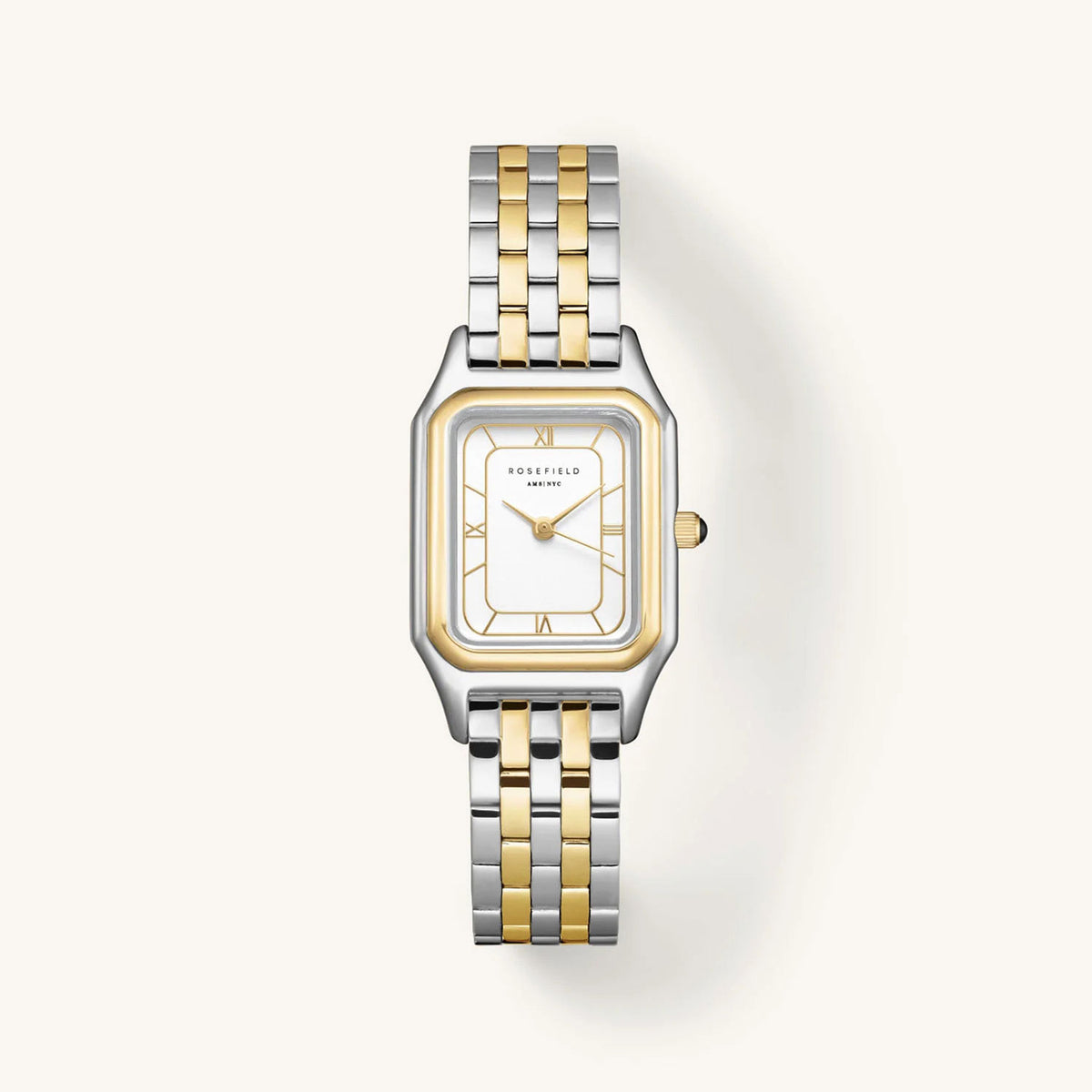 Rosefield Ivy White Watch, Silver & Gold
