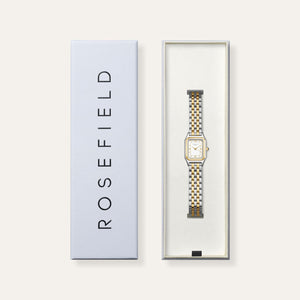 Rosefield Ivy White Watch, Silver & Gold