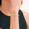Rosefield Marquise Wave Bangle, Gold