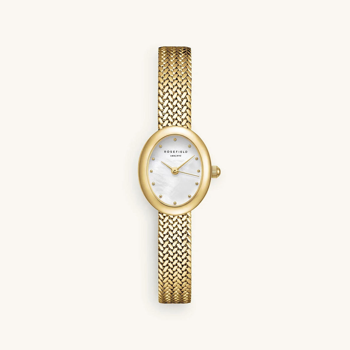 Rosefield Mini Oval Watch, Gold