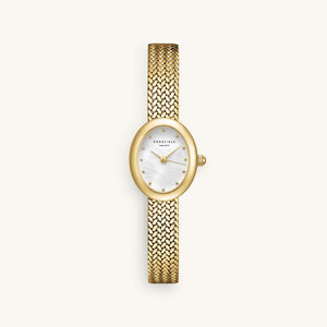 Rosefield Mini Oval Watch, Gold