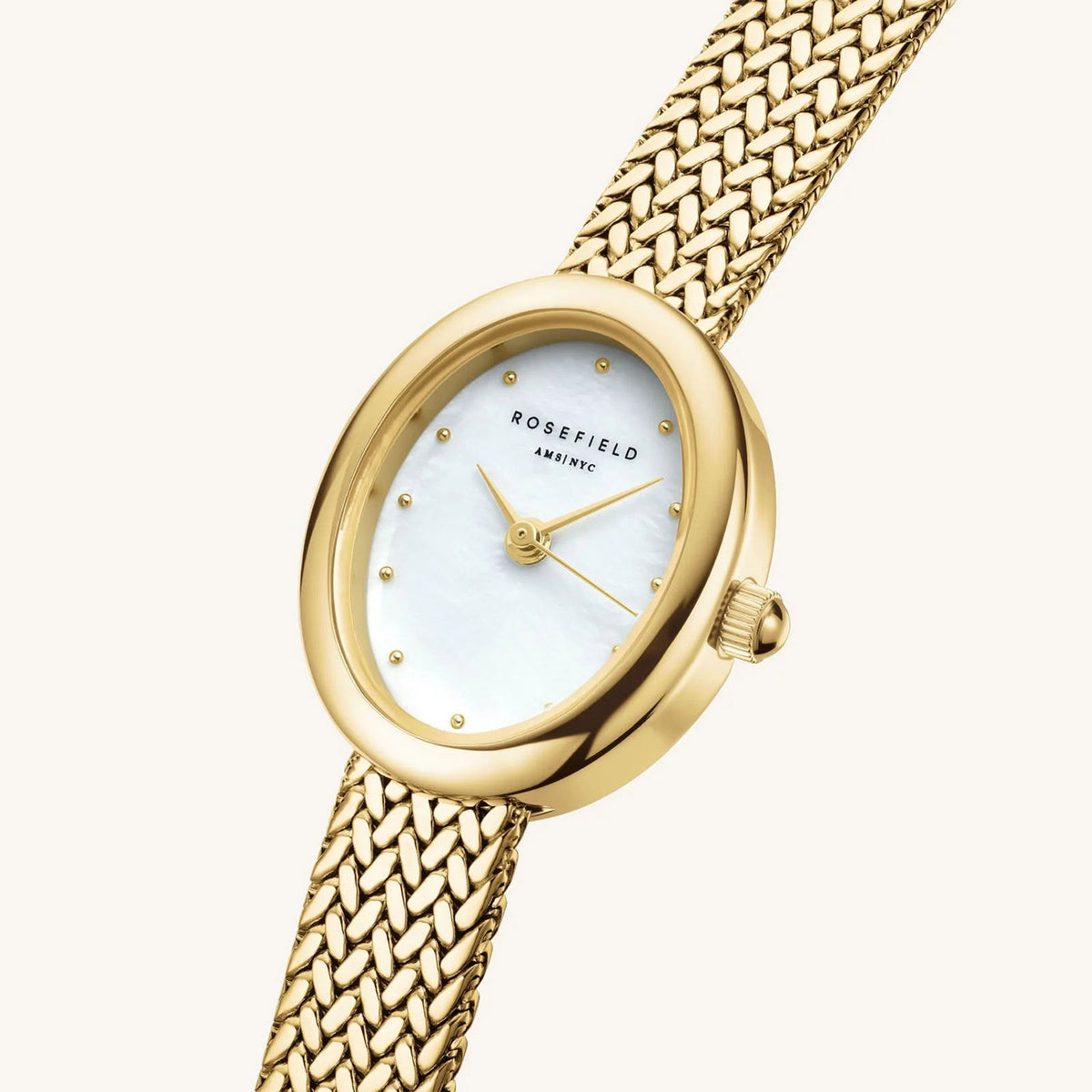 Rosefield Mini Oval Watch, Gold
