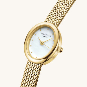 Rosefield Mini Oval Watch, Gold
