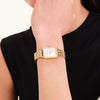 Rosefield Octagon Watch, Gold & White