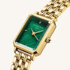 Rosefield Octagon XS Watch, Gold & Emerald Green