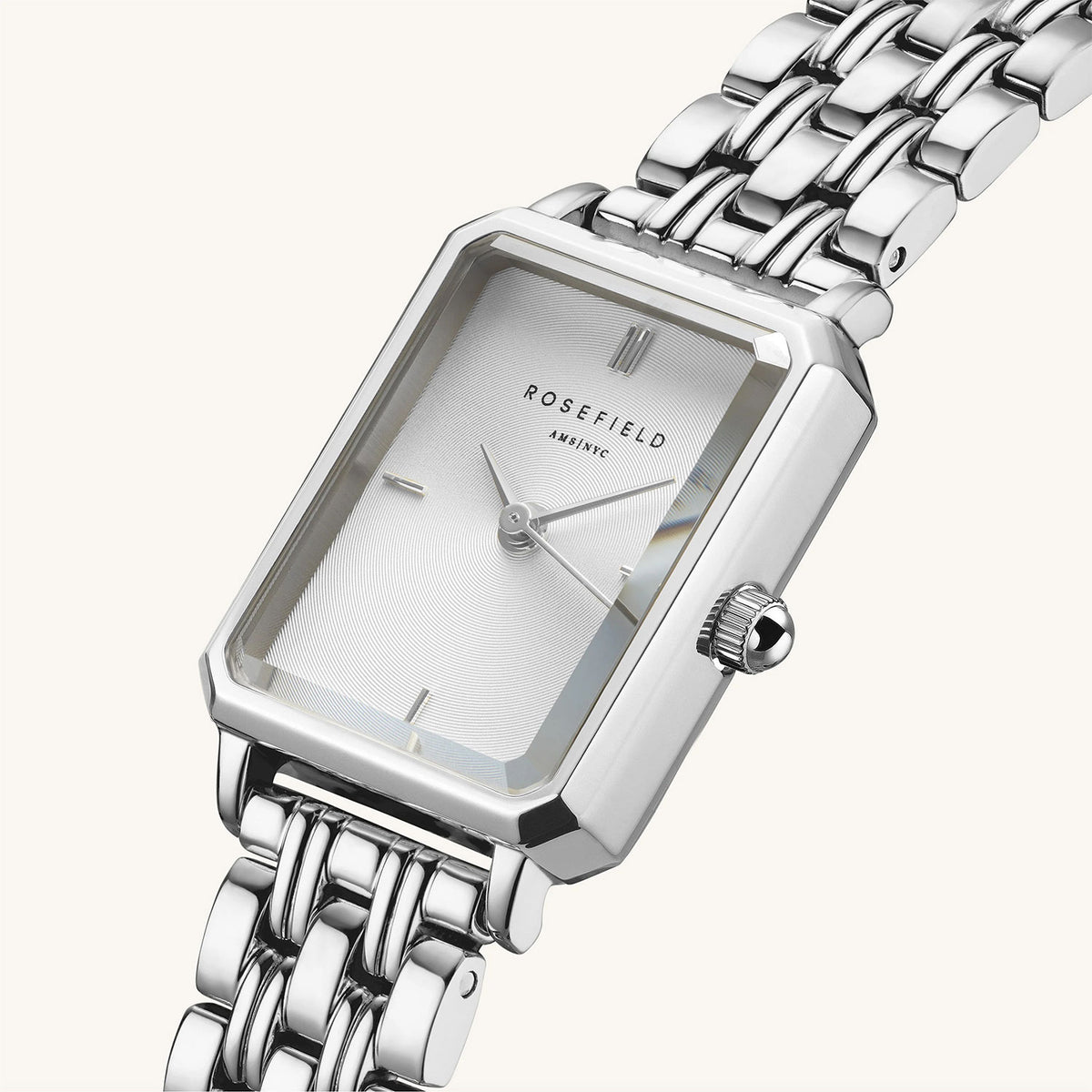 Rosefield Octagon XS Watch, Silver