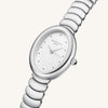 Rosefield Ovale Watch, Silver & White