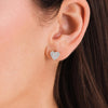 Rosefield Pavé Heart Earrings, Gold