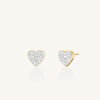 Rosefield Pavé Heart Earrings, Gold