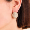 Rosefield Pavé Stud Earrings, Gold