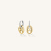 Rosefield Pavé Two-Tone Coffee Bean Earrings, Gold