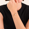 Rosefield Pavé Waves Bangle, Gold