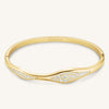 Rosefield Pavé Waves Bangle, Gold