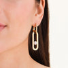 Rosefield Pearl Pendant Link Earrings, Gold