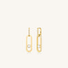 Rosefield Pearl Pendant Link Earrings, Gold