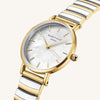 Rosefield Small Edit Pearl Face Duotone Watch, Silver & Gold