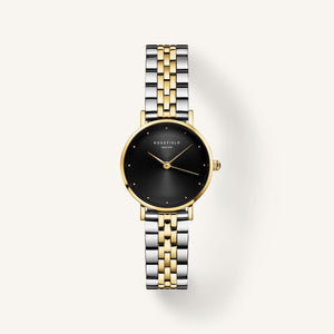Rosefield Small Edit Watch, Gold & Black Multi