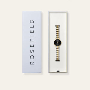 Rosefield Small Edit Watch, Gold & Black Multi