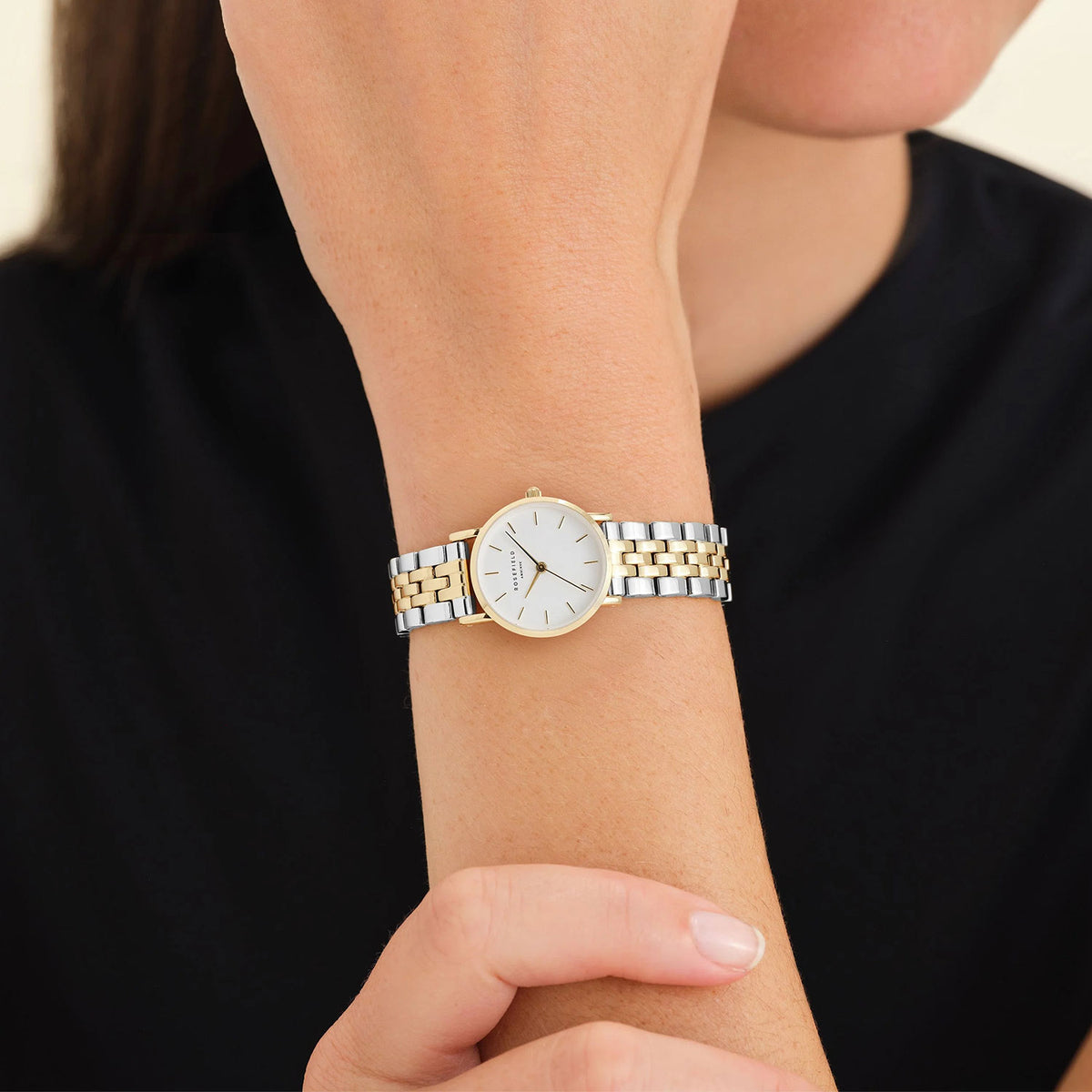 Rosefield Small Edit Watch, Silver & Gold