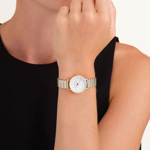 Rosefield Small Edit Watch, Gold & Silver
