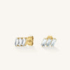Rosefield Triple Baguette Stud Earrings, Gold