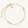 Rosefield Triple Stones Bracelet, Gold