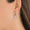 Rosefield Two Tone Link Earrings, Gold & Silver