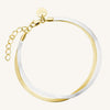 Rosefield Two-Tone Snake Bracelet, Gold & Silver