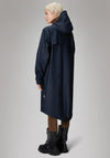 Rains Fishtail Parka Long Raincoat, Navy