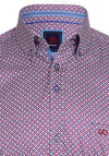 Andre Regan Pattern Shirt, Burgundy Multi