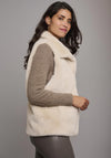 Rino & Pelle Lison Faux Fur Short Waistcoat, Stone