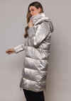 Rino & Pelle Jolijn Sherpa Lined Padded Coat, Chrome