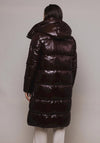 Rino & Pelle Joia High Shine Long Padded Coat, Prune