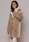 Rino & Pelle Janneke Faux Fur Lined Coat, Cookie Brown