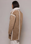 Rino & Pelle Janneke Faux Fur Lined Coat, Cookie Brown