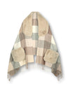Rino & Pelle Apollo Faux Fur Trim Fringe Poncho, Natural