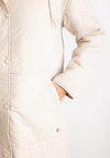 Rino & Pelle Effie Quilted Midi Coat with Teddy Lining, Beige