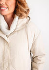 Rino & Pelle Effie Quilted Midi Coat with Teddy Lining, Beige