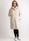 Rino & Pelle Effie Quilted Midi Coat with Teddy Lining, Beige
