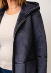 Rino & Pelle Ova Reversible Hooded Coat, Night Grey