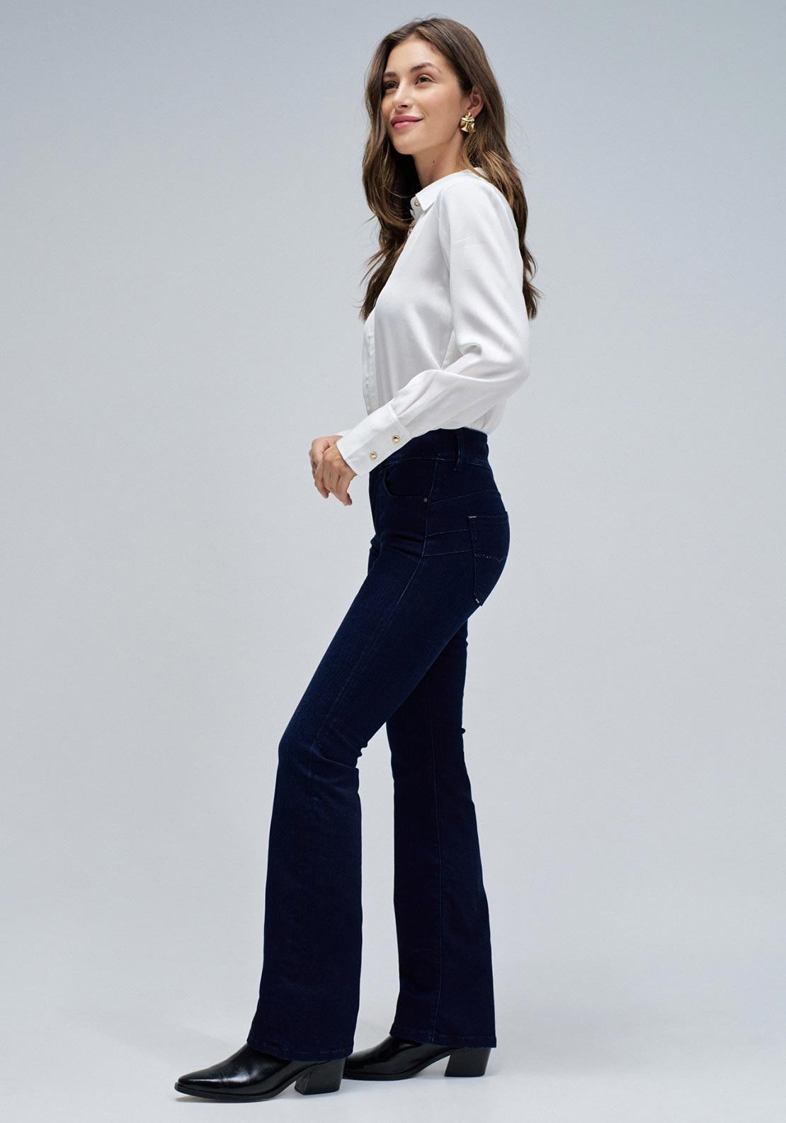 Salsa Jeans Secret Push in Bootcut Jeans, Navy Blue