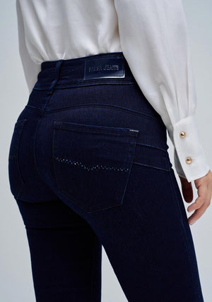 Salsa Jeans Secret Push in Bootcut Jeans, Navy Blue