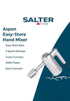 Salter Easy Store Hand Mixer, Silver