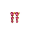 Dyrberg/Kern Sanctu Heart Drop Earrings, Gold & Pink