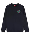 Santa Cruz Dressen Rose Crew Neck Sweatshirt, Black