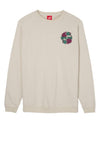 Santa Cruz Dressen Rose Crew Neck Sweatshirt, Light Grey