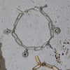 ChloBo Soul Compass Multi Charm Link Chain Bracelet, Silver