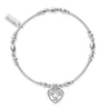 ChloBo In Bloom Heart of Hope Bracelet, Silver