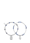 ChloBo Set of Two Manifest Sodalite Bracelets, Silver