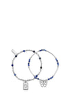 ChloBo Set of Two New Beginnings Sodalite Bracelets, Silver